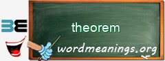 WordMeaning blackboard for theorem